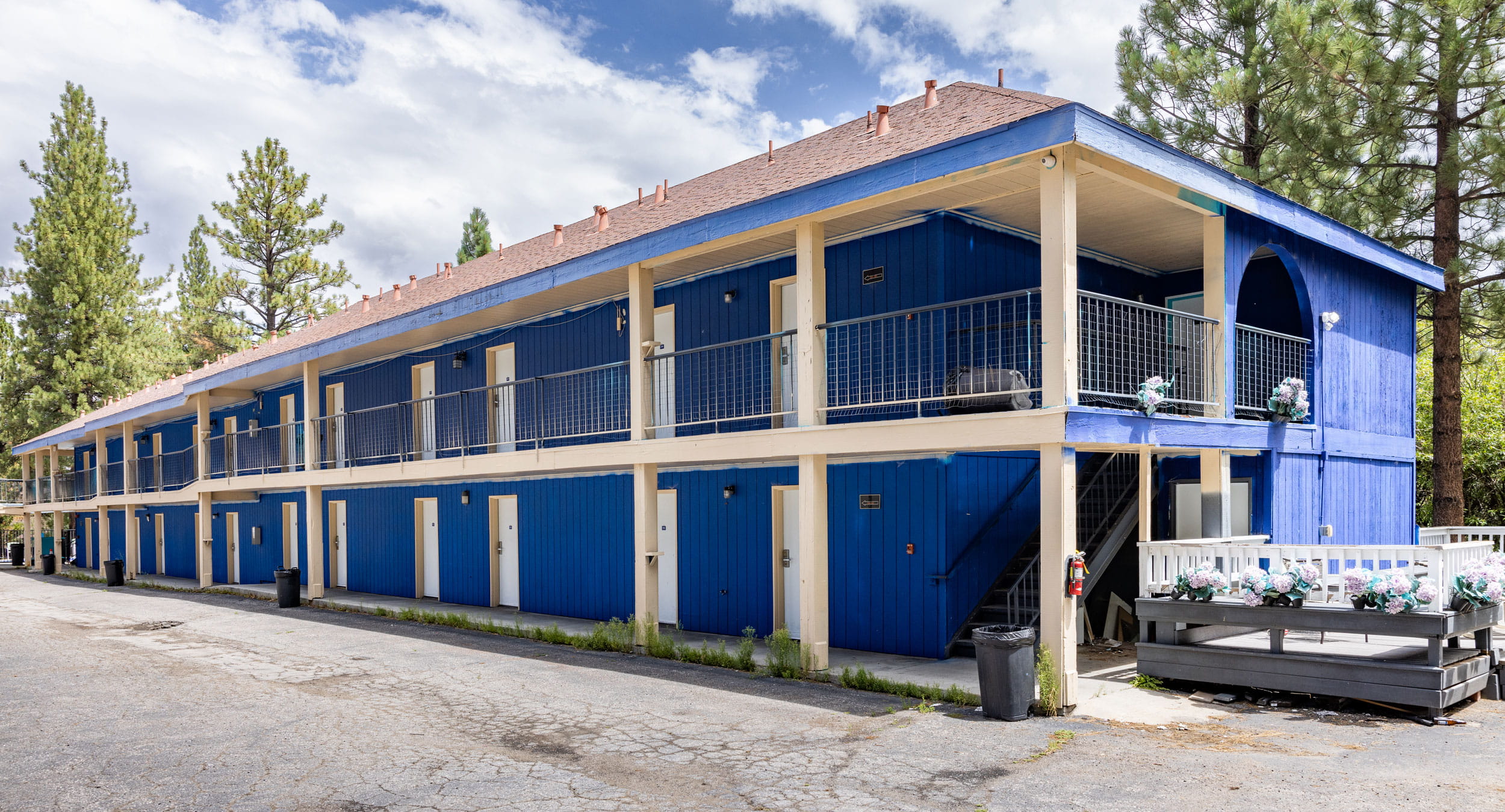 Blue hotel, outside view